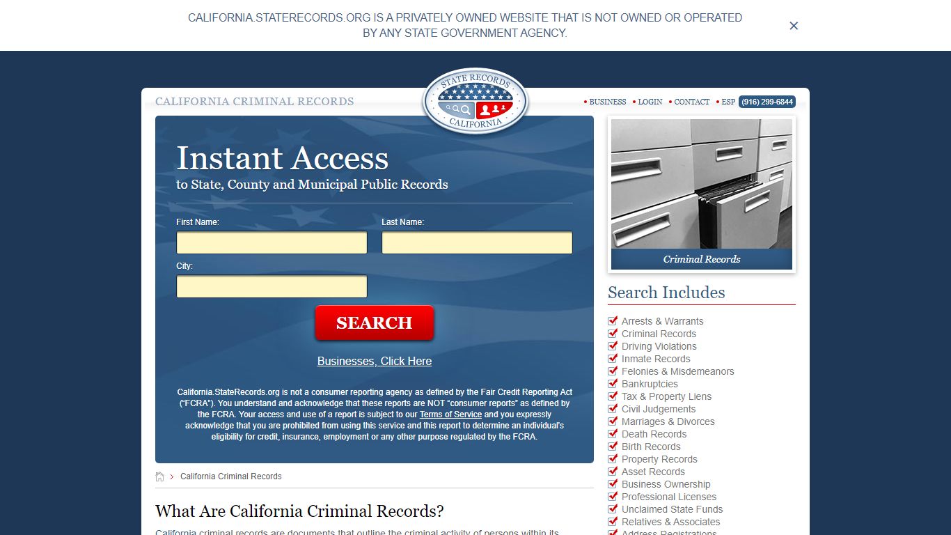 California Criminal Records | StateRecords.org